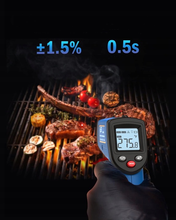 PIROMETR BENETECH -50 +400°C REGULACJA EMISYJNOŚCI