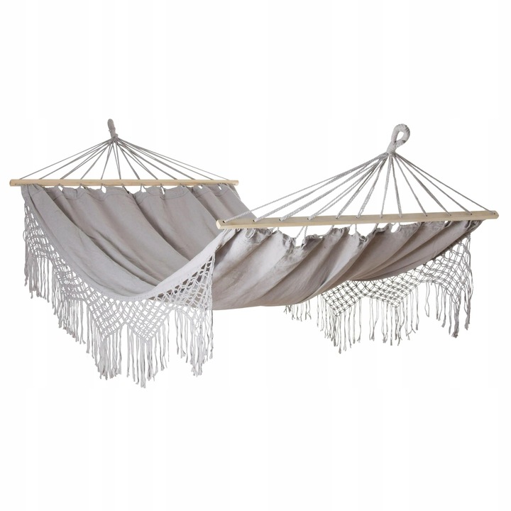 BOHO duży SOLIDNY hamak turystyczny OGRODOWY huśtawka krzesło brazylijskie