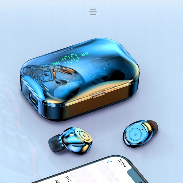 SŁUCHAWKI BEZPRZEWODOWE DOUSZNE Z MIKROFONEM M7 PRO SPORTOWE do IOS ANDROID