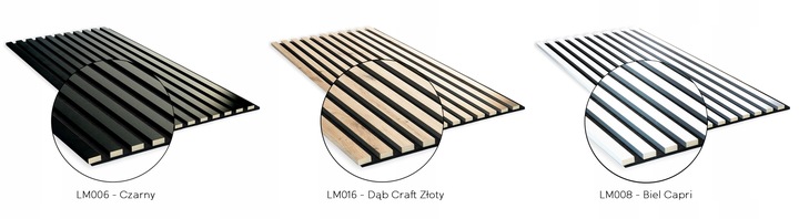 LAMELE NA FILCU 46x275 ŚCIENNE PANEL AKUSTYCZNE DĄB NATURALNY WOTAN INNE