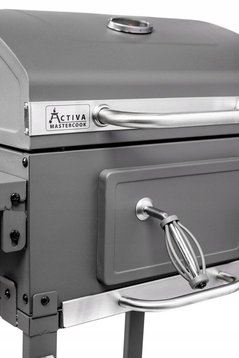 Grill Węglowy Activa Mastercook Angular Smart Ruszt Chromowany 42 x 31,3 cm