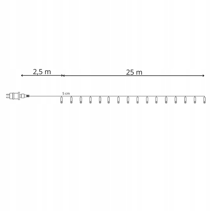 LAMPKI CHOINKOWE 500LED 27,5m ZEWNĘTRZNE WEWNĘTRZNE MULTIKOLOR ŚWIĄTECZNE
