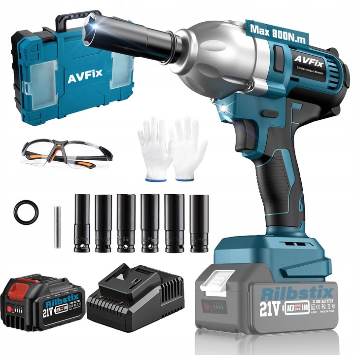 Klucz Udarowy Akumulatorowy do KÓŁ 21V 1/2'' AKU 4.0Ah