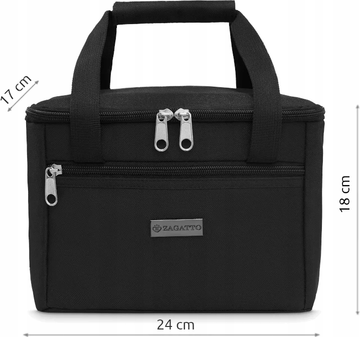 Torba termiczna na lunch box na jedzenie mała śniadaniowa na ramie ZAGATTO