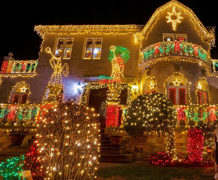 Lampki Choinkowe Świąteczne Żółte 500 Led 40m Świąteczne Łańcuchy Ciepłe