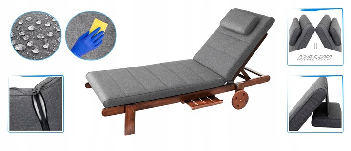 Materac Leżanka Poducha do ogrodu na leżak 204x60