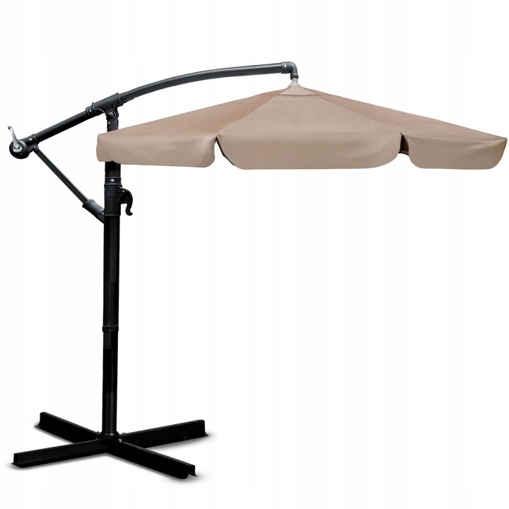 Parasol ogrodowy duży składany z wysięgnikiem pokrowiec 6 segmentów Ø 350cm