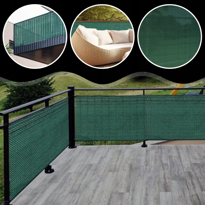 SIATKA CIENIUJĄCA 1,5x10m MASKUJĄCA 62% OSŁONA MATA NA OGRODZENIE PŁOT +UV