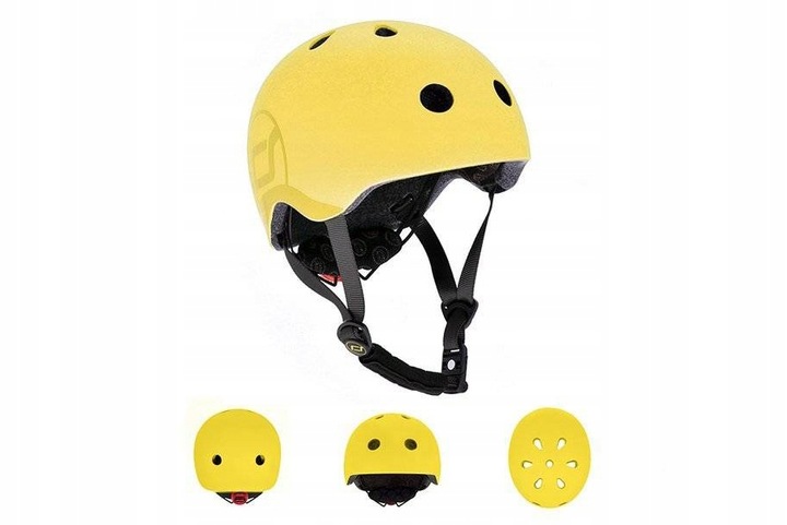 Kask rowerowy dziecięcy na hulajnogę Scoot and Ride, rozm. S-M, 3 lata+