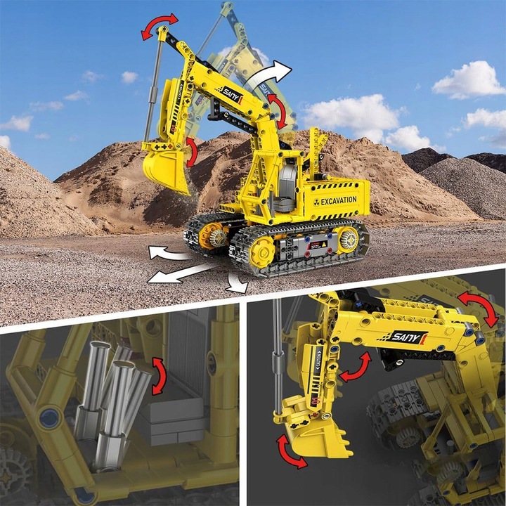 PROGRAMOWALNY ROBOT DUŻY ZESTAW KONSTRUKCYJNY APP I PILOT KONTROLA 555EL