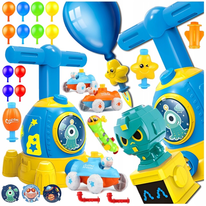 Samochód WYRZUTNIA BALONÓW XXL DUŻY ZESTAW Rakieta AUTKA AERODYNAMICZNE