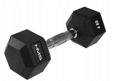 HMS Zestaw Hantli HEX PRO Gumowanych Do Ćwiczeń Treningu Siłowego 2x6 kg