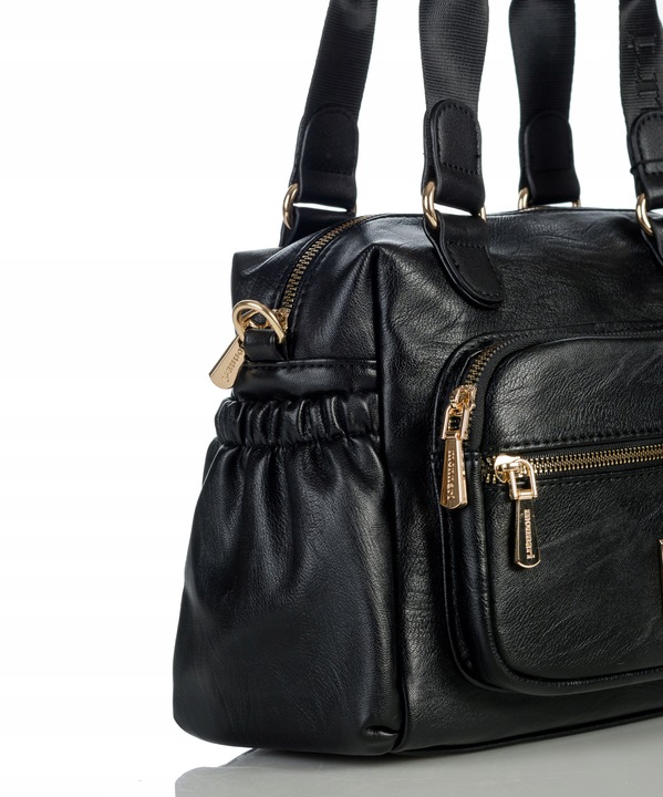 Listonoszka Kuferek PREMIUM Torebka Damska Monnari czarna Pojemna do pracy