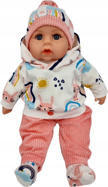 LALKA BOBAS MÓWI I ŚPIEWA POLSKI 45CM+SMOCZEK_38