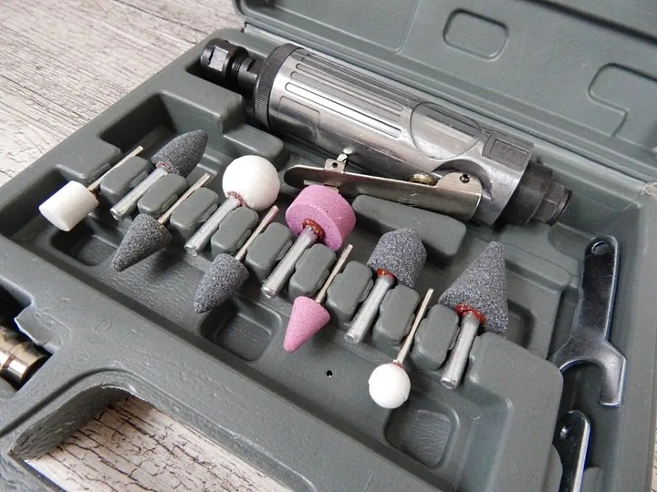 SZLIFIERKA PNEUMATYCZNA PROSTA 1/4 6mm 3mm Z AKCESORIA PRZECINARKA AIRKRAFT