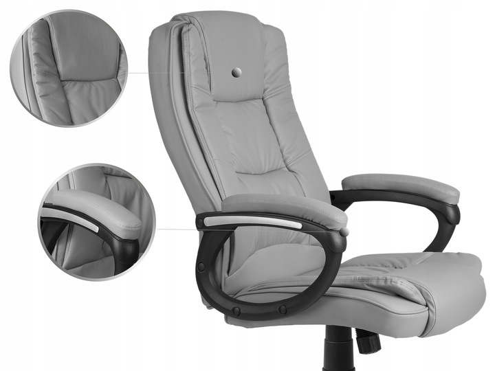 FOTEL BIUROWY KRZESŁO BIUROWE OBROTOWE CHROM