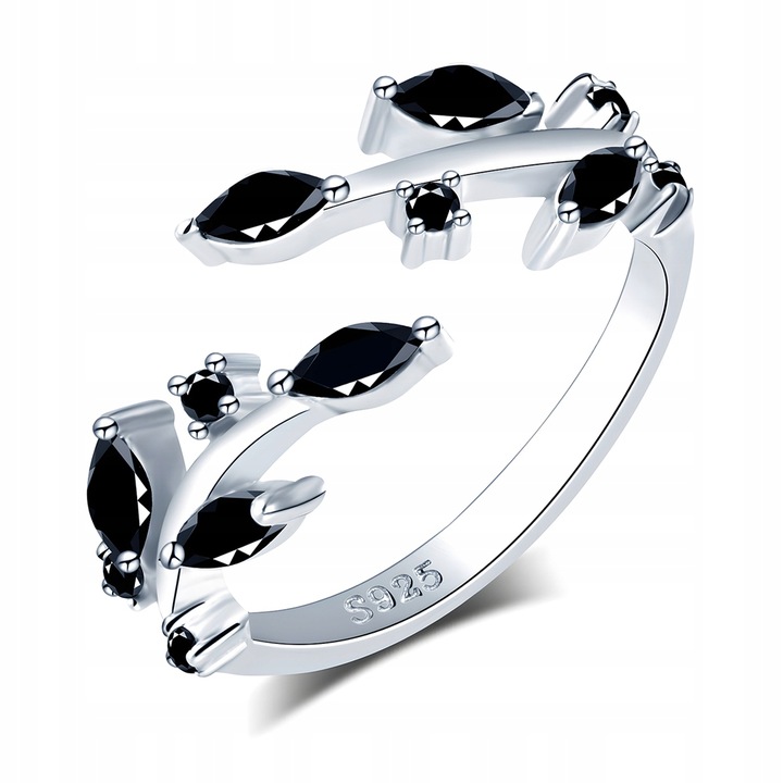 Pierścionek Srebrny pr. 925 z Cyrkoniami Regulowany Uniwersalny Rozmiar