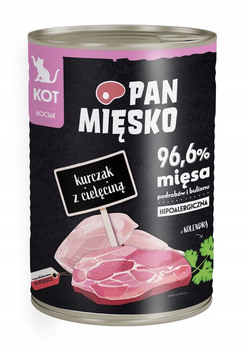 PAN MIĘSKO MOKRA KARMA DLA KOCIĄT WYJĄTKOWY MIX SMAKÓW 6 X 400 G