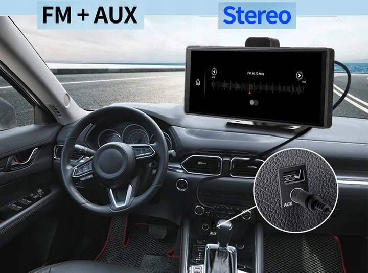 Stacja Ekran Monitor Nawigacja Rejestrator 4K Kamera Android Auto CarPlay