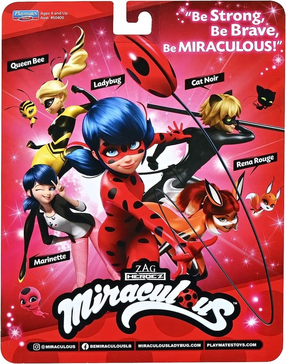 MIRACULOUS lalka Królowa Pszczół Chloe Bee bajka Biedronka Czarny Kot duża