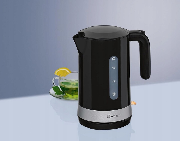 CZAJNIK ELEKTRYCZNY BEZPRZEWODOWY POJEMNY MOCNY 1,8L 2200W CZARNY DUŻY