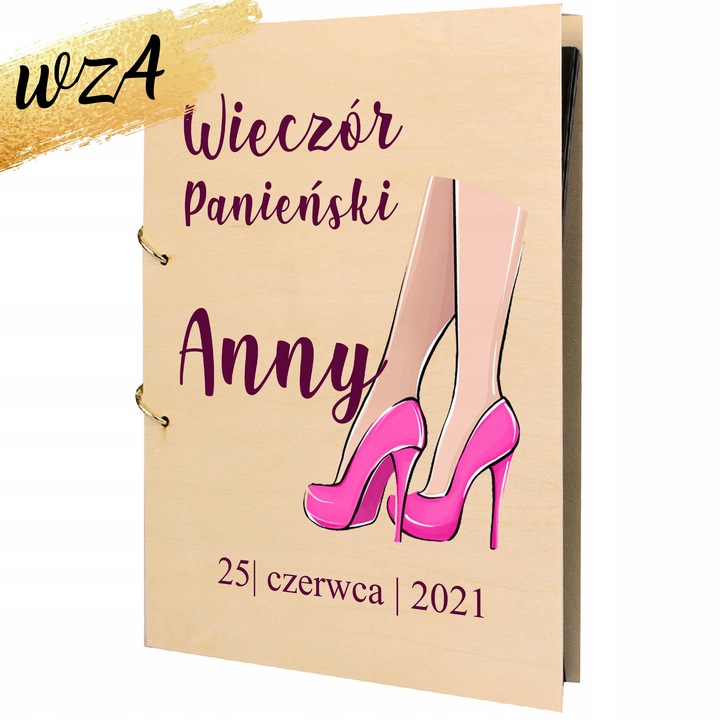 ALBUM WIECZÓR PANIEŃSKI z NADRUKIEM PREZENT DLA PANNY MŁODEJ IMIĘ Y3
