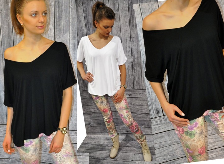 MIKOS*NOWOSĆ BLUZKA OVERSIZE, KIMONO Z DEKOLTEM SM