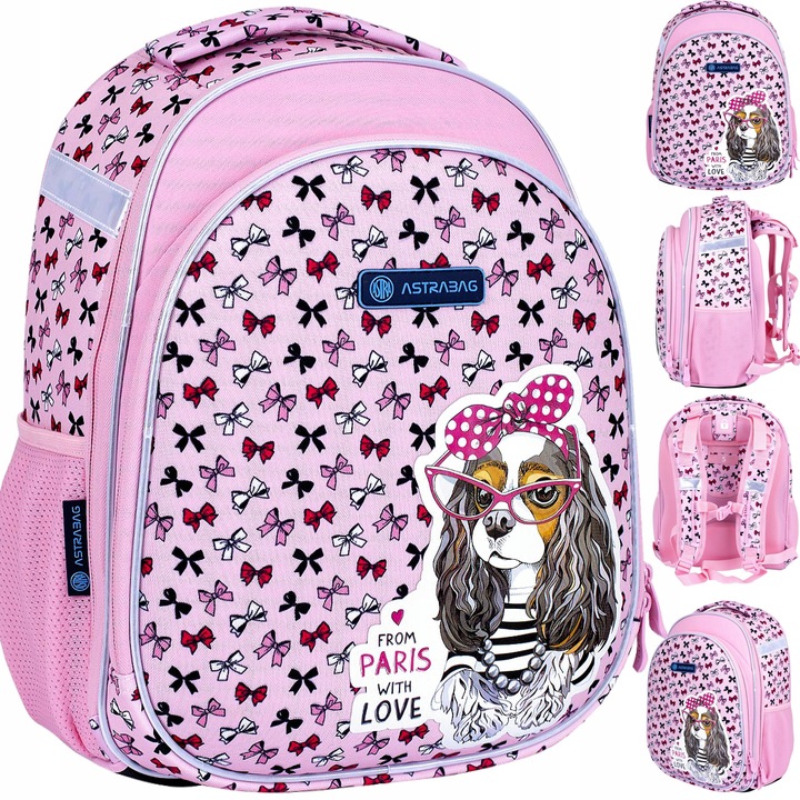 TORNISTER PLECAK SZKOLNY ERGO Z REGULACJĄ WZROSTU Z PIESKIEM DLA DZIEWCZYN