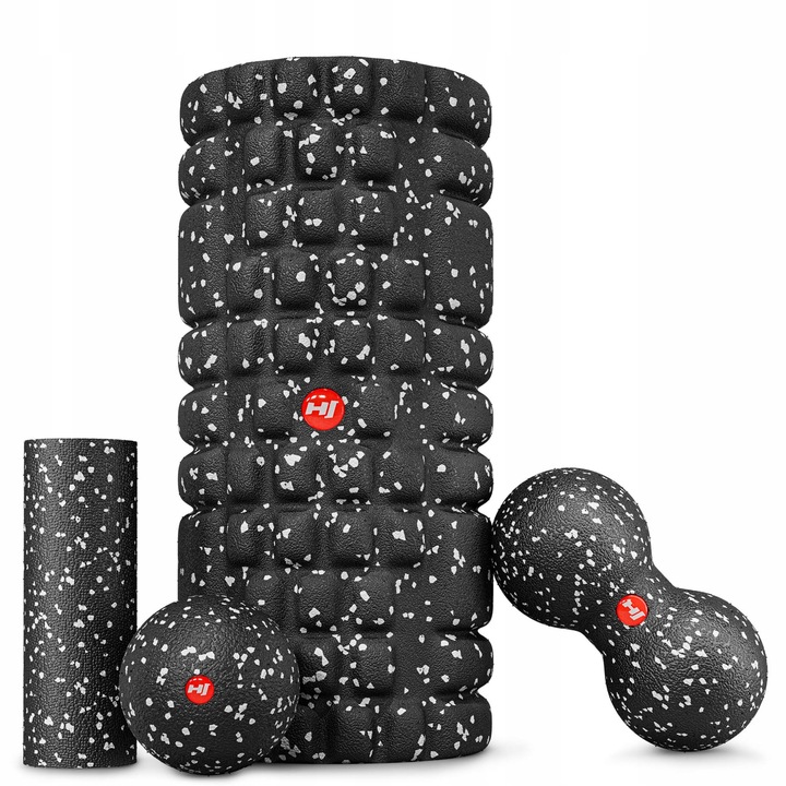 Wałek do masażu zestaw piłka duoball EVA twardy do rozciągania ćwiczeń