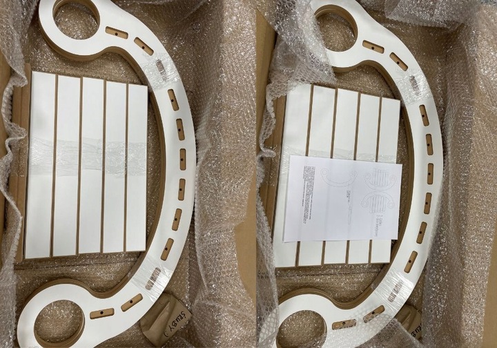 Drewniany Bujak Montessori dziecka +Poduszka Szara +Ścianka +Zjeżdżalnia CE