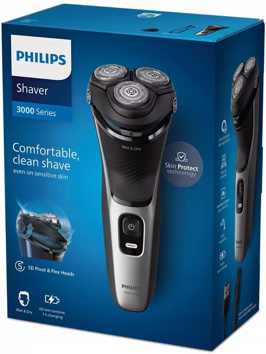 ELEKTRYCZNA MASZYNKA DO GOLENIA GOLARKA PHILIPS WODOODPORNA TRYMER DO BRODY