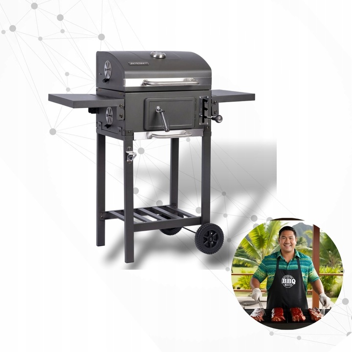 Grill węglowy uniwersalny idealny na działkę pojemny Berdsen BD-892