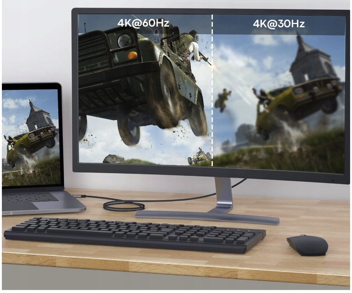 Przejściówka USB-C HDMI 4K 60Hz Thunderbolt 3 2m