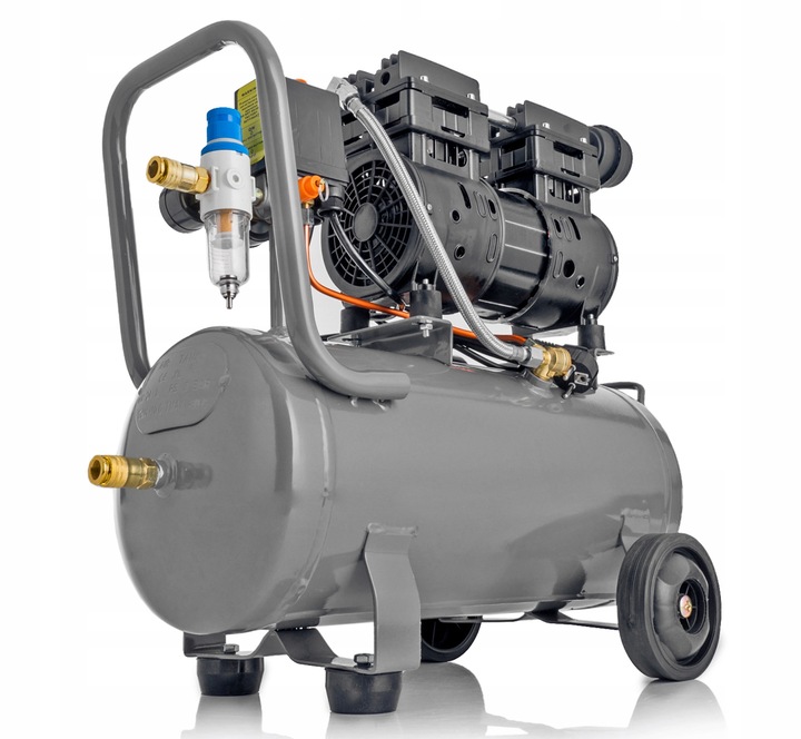 KOMPRESOR BEZOLEJOWY SPRĘŻARKA SEPARATOR 24L CICHY 60dB Majster Polska 0063