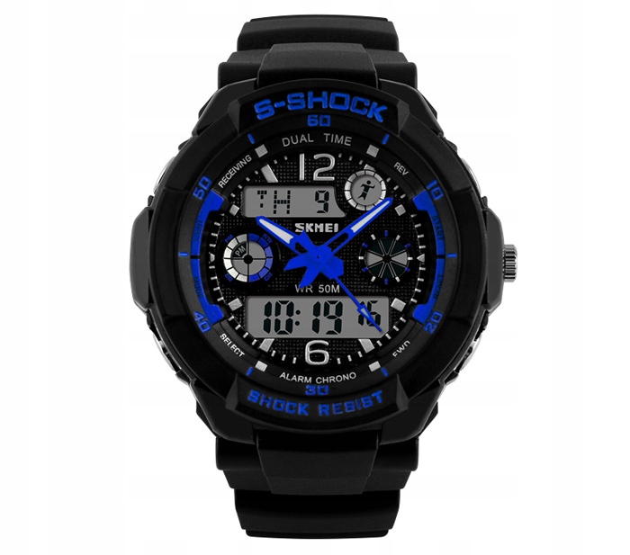 Zegarek dziecięcy SKMEI elektroniczny stoper data alarm podświetlenie