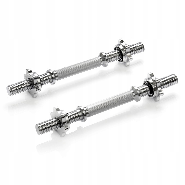 GRYFIKI METALOWE CHROMOWANE Z NAKRĘTKAMI METEOR 2szt. 35,5 cm/25 mm