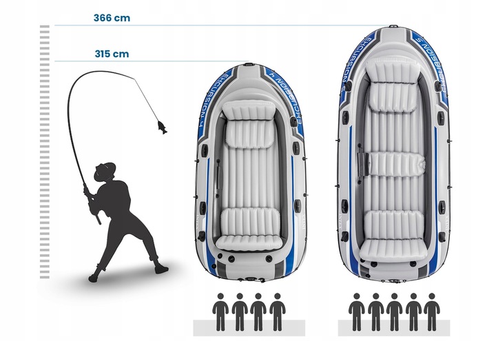 PONTON EXCURSION 5 +WIOSŁA +POMPKA INTEX 68325