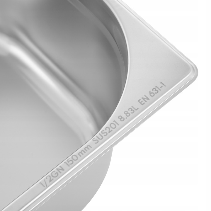 POJEMNIK GASTRONOMICZNY GN 1/2 150 mm STAL NIERDZEWNA 8.9 L MJUSK