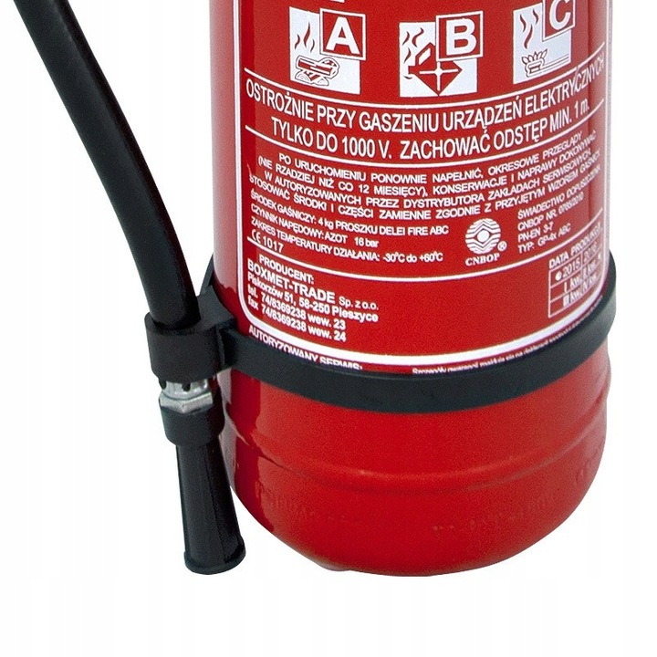 Gaśnica Proszkowa 4 kg GP-4x ABC 2025 Boxmet + wieszak GRATIS