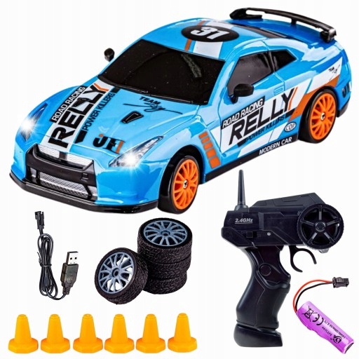 Samochód Zdalnie Sterowany RC 4x4 Auto Na Pilota Do Driftu Duży DRIFT LED