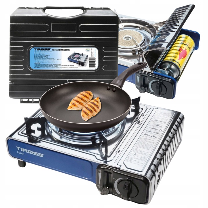 Kuchenka turystyczna Tiross TS-266 ceramiczny palnik srebrna 1650 W