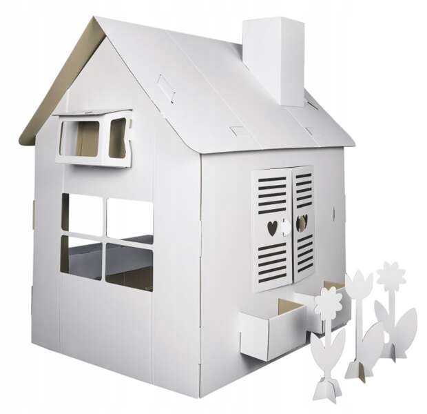 Kartonowy Domek do malowania i samodzielnego złożenia Kwiaciarnia Tektorado