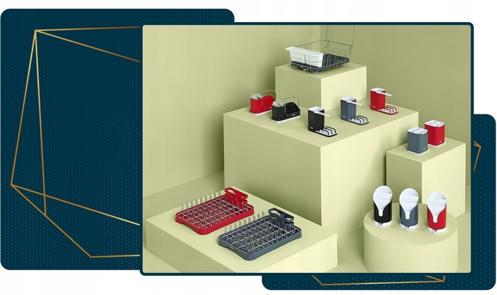 DOZOWNIK NA PŁYN DO zmywania NACZYŃ + ORGANIZER kuchenny do zlewu ZESTAW