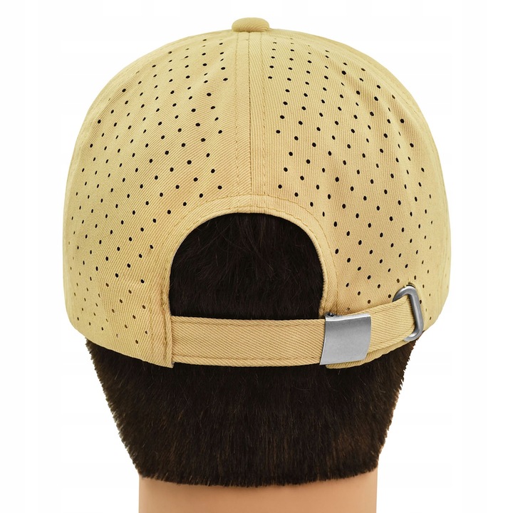 CZAPKA z Daszkiem Bejsbolówka Oddychająca Głęboka BEŻOWA Pako Jeans