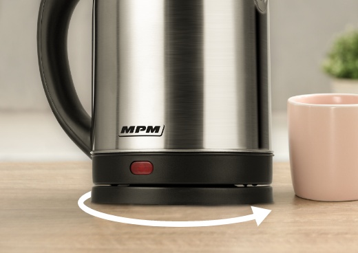 Czajnik elektryczny INOX stal nierdzewna 1,7l 1800W obrotowa podstawa