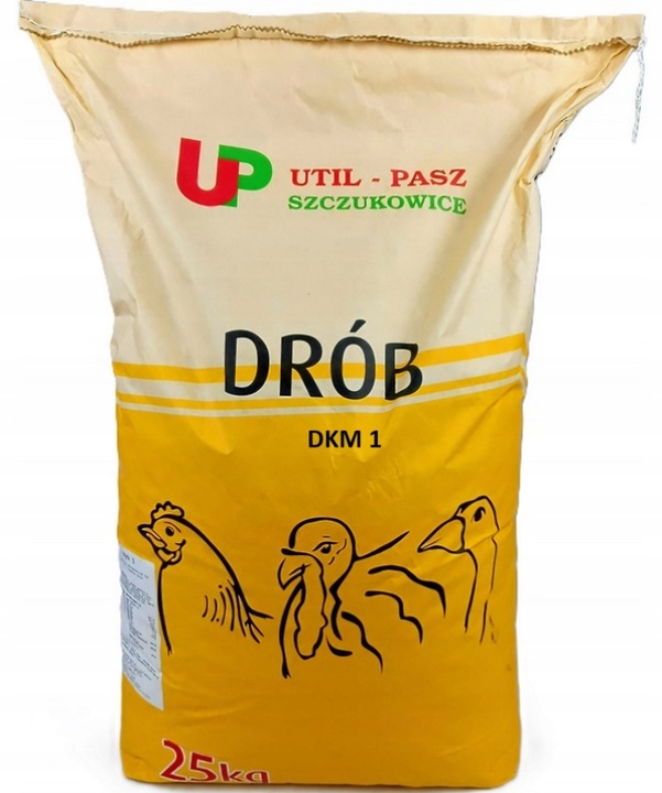 Karma dla kurcząt do 8 tygodnia Util-Pasz DKM 1 pasza dla kurcząt 25kg