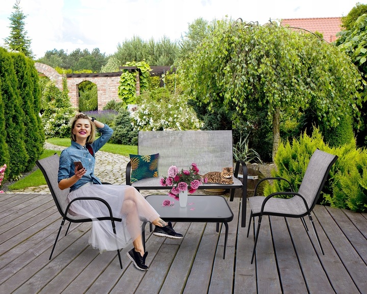 Zestaw komplet Mebli MEBLE OGRODOWE Stół Krzesła sofa Taras Balkon Komplet