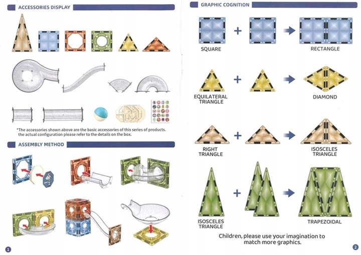 Klocki Magnetyczne Konstrukcyjne Świecące Tor Kulkowy Kulodrom Panele 69 el