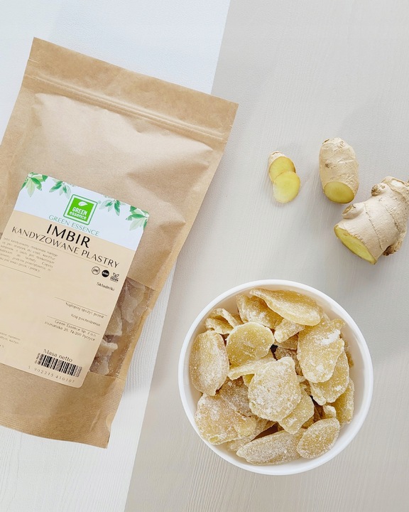 Imbir kandyzowany płatek 1kg płatki w cukrze ginger do herbaty