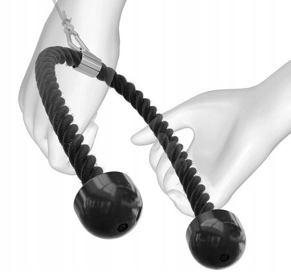 UCHWYT SZNUR DO ATLASU WYCIĄGU DO ĆWICZEŃ TRICEPS 70CM U009